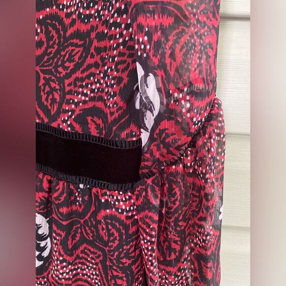 TED BAKER red dress Coriey Ladder Trim Insert High Neck mini size 5 (L 12-14) - Picture 10 of 16